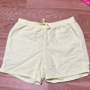DSG Men's Pale Yellow Athletic Drawstring Shorts